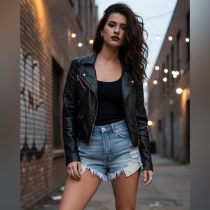 Miss London Black Label Faux Leather Jacket